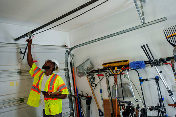 Professional Garage Door Panel Replacement technician working in Highland Park, IL